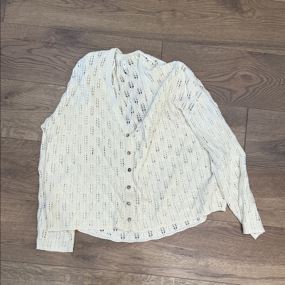 Wishlist Cream Button-Up Sweater